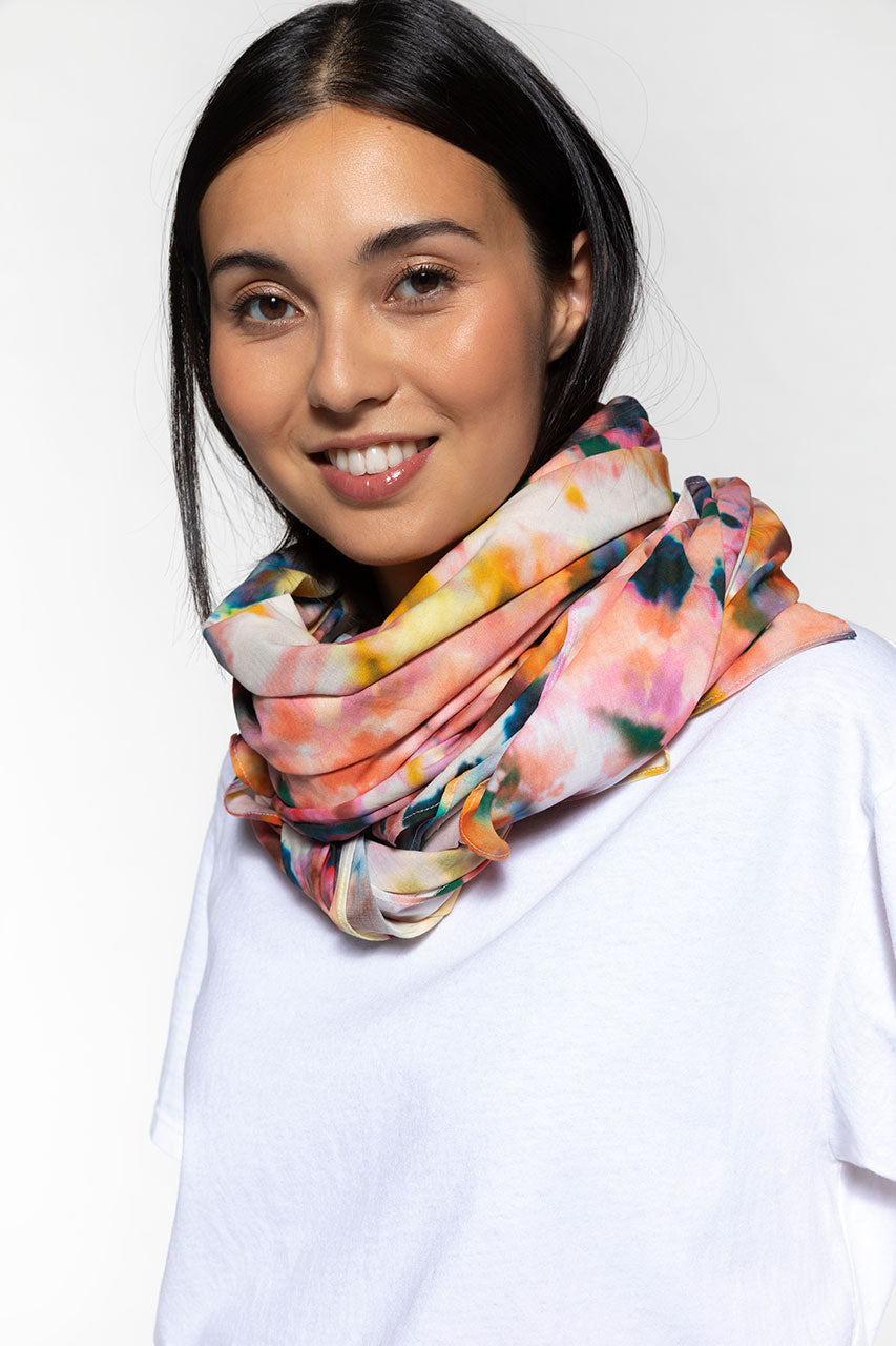 Large CERNY scarf in printed cotton-Large square scarf 100% printed cotton