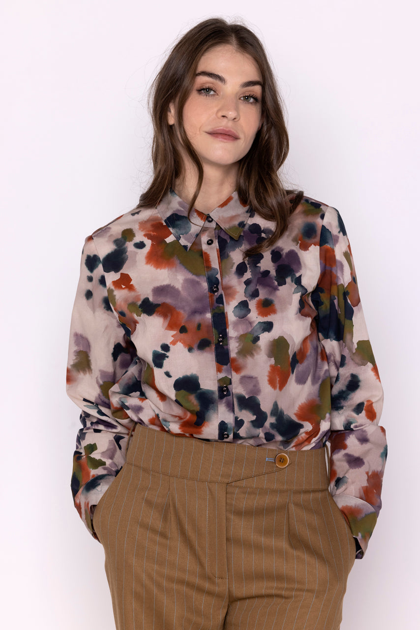 CHEMERY shirt-Safari print blouse 100% cotton