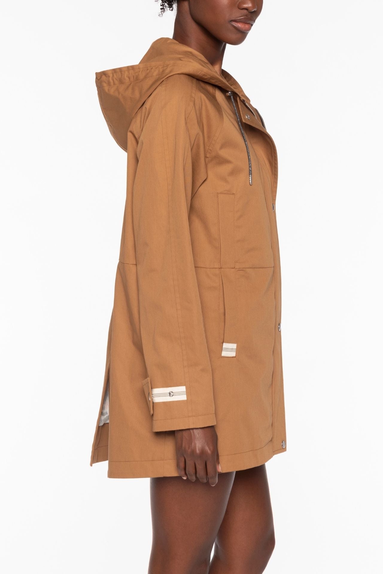 LOCRONAN Parka-Hooded parka in pure caramel cotton