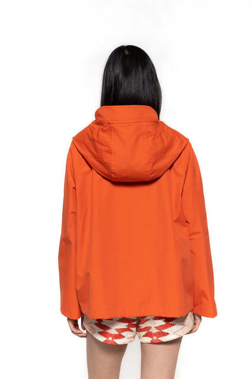 Parka courte TANZAC orange-Parka courte en coton orange