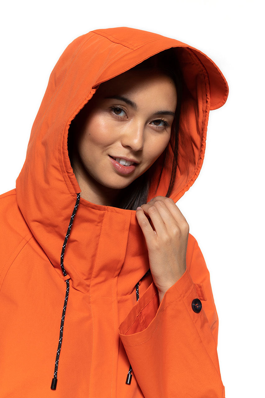 Parka courte TANZAC orange-Parka courte en coton orange