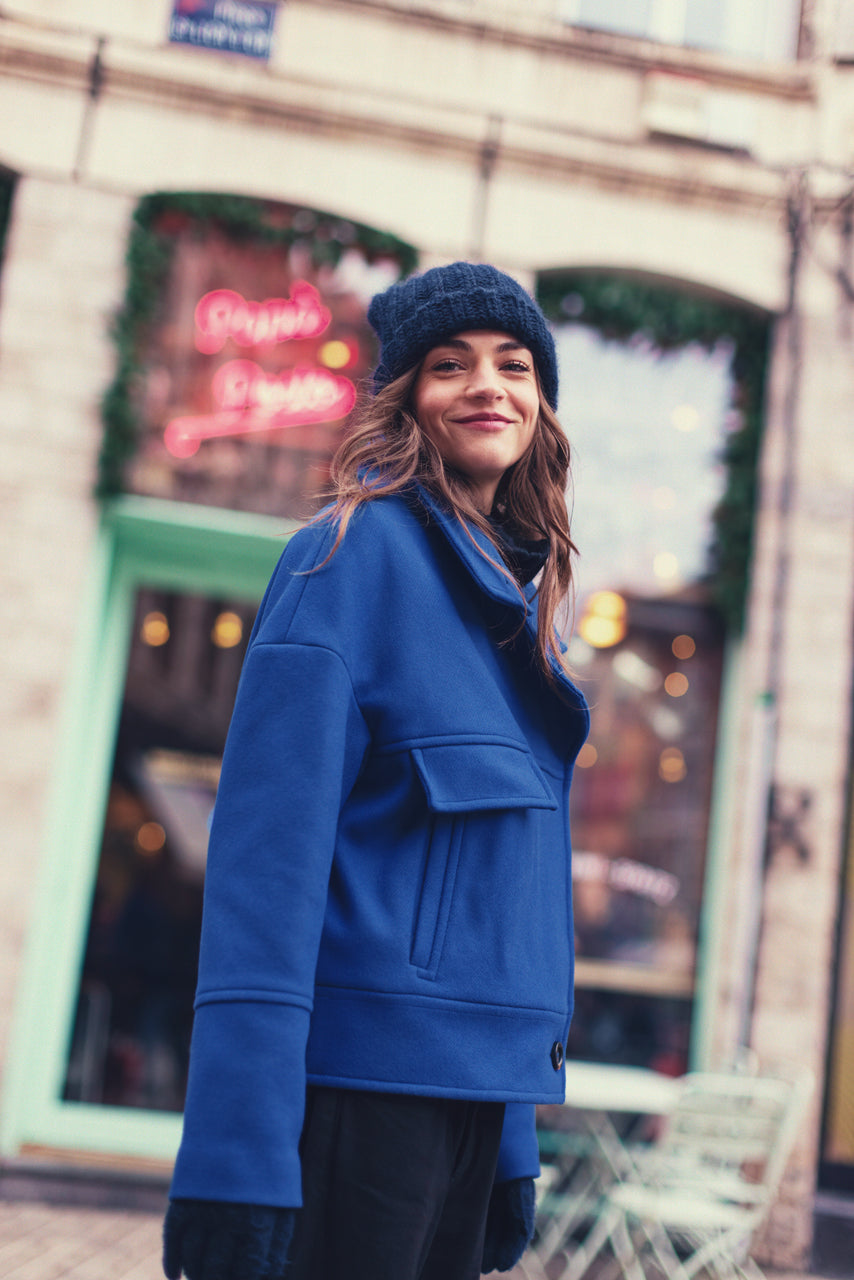 Manteau femme bleu best sale