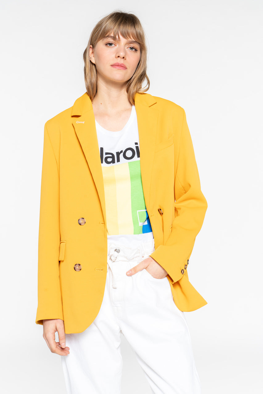 MANOU jacket-Long yellow men's jacket