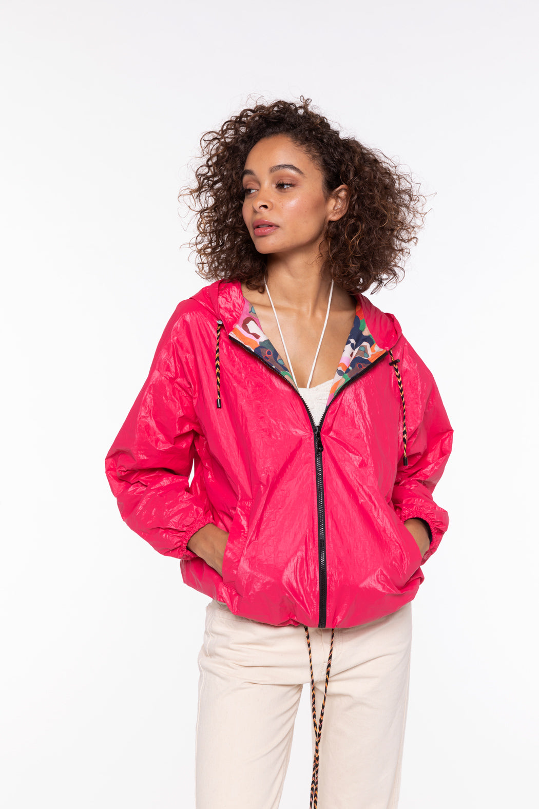 LUZY jacket - Pure hooded jacket Fuschia