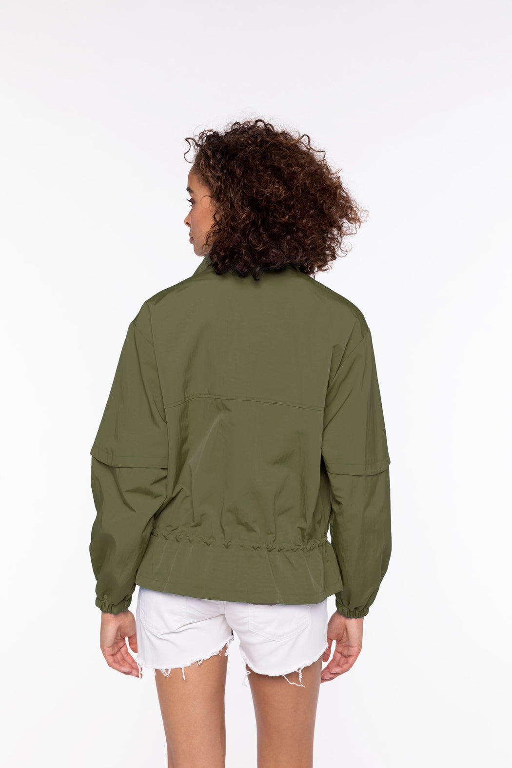 CHALIEU jacket-Generous short khaki jacket