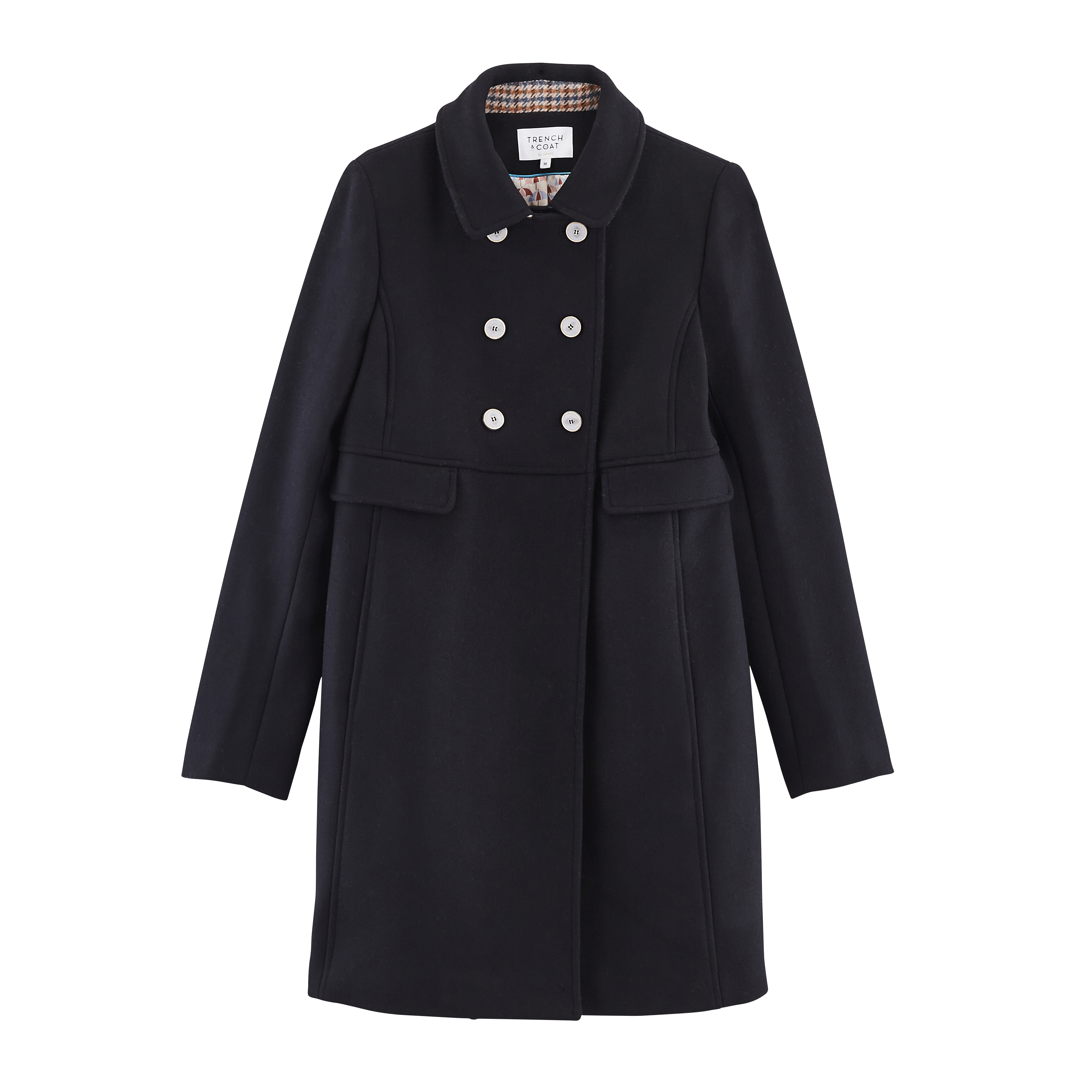 CHABOTTES-Retro black woolen cloth coat